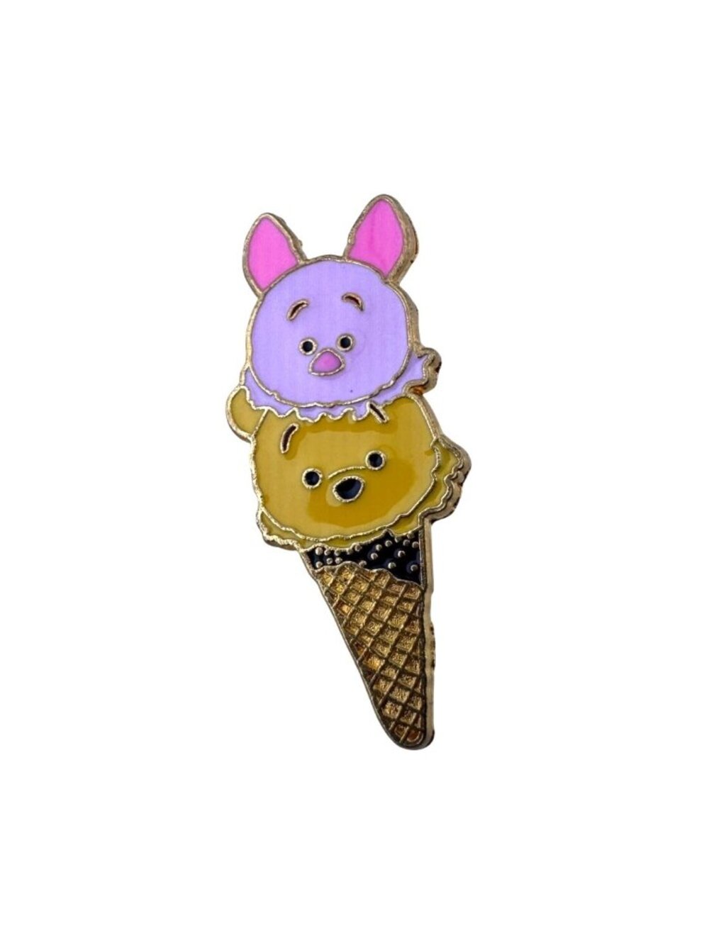 Tsum Tsum Disney Pin Trading Winnie The Pooh & Piglet Ice Cream Cone Trading Pin